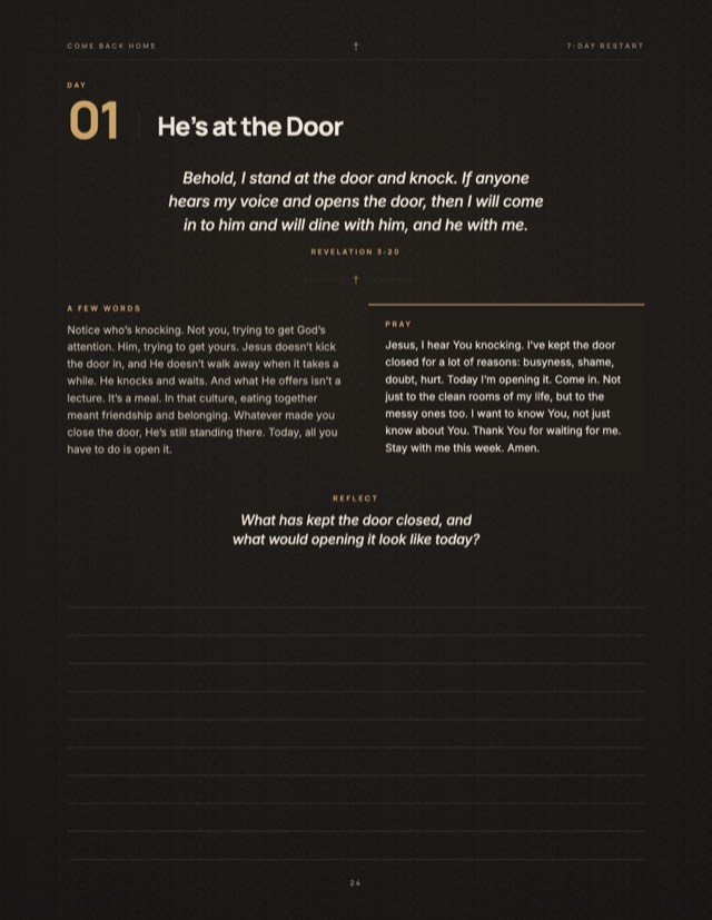 Page: 7-Day Restart, day 1